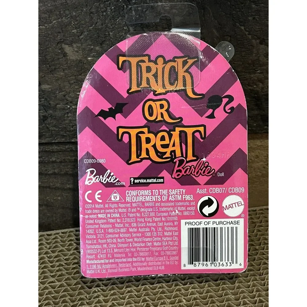 New Mattel 2014 Trick or‎ Treat Miniature Cat Barbie Doll Halloween Target Rare